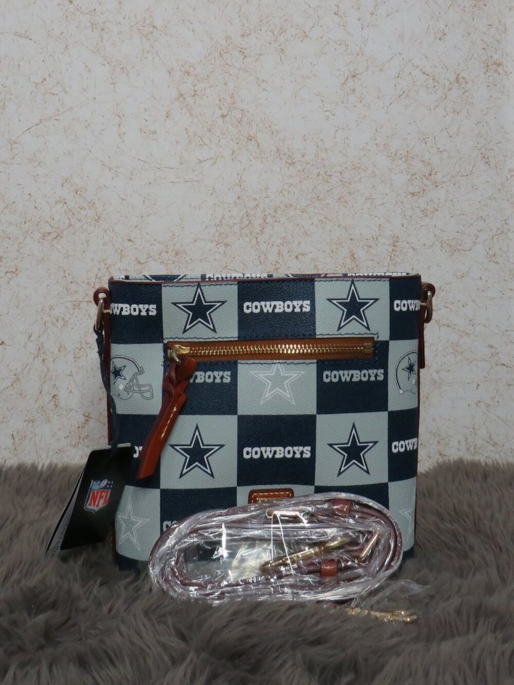 Dooney & Bourke NFL Dallas Cowboys Small Zip Crossbody (Navy)
